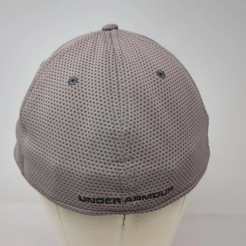 Under Armour Baseball Cap Gray XL Fitted HeatGear Textured Polyester Sport Hat